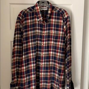 Mint condition Men’s flannel Barbour button down